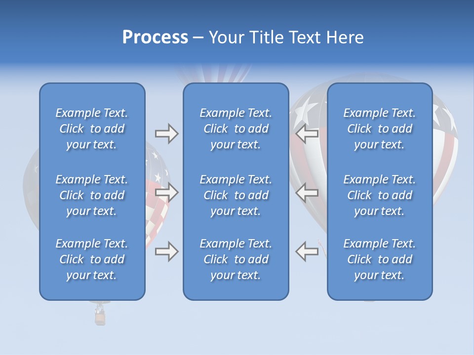 Hot Air Balloon American Flag PowerPoint Template