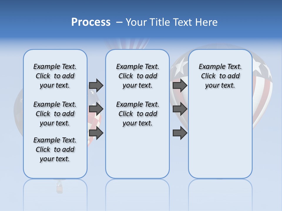 Hot Air Balloon American Flag PowerPoint Template