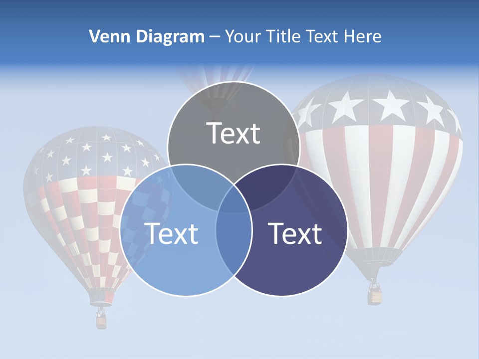 Hot Air Balloon American Flag PowerPoint Template