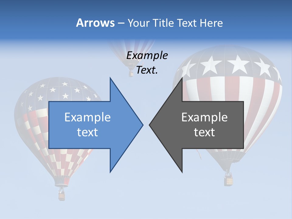 Hot Air Balloon American Flag PowerPoint Template