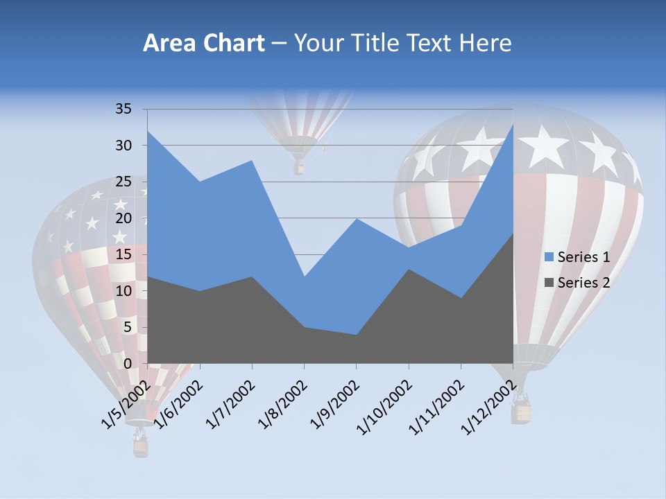 Hot Air Balloon American Flag PowerPoint Template