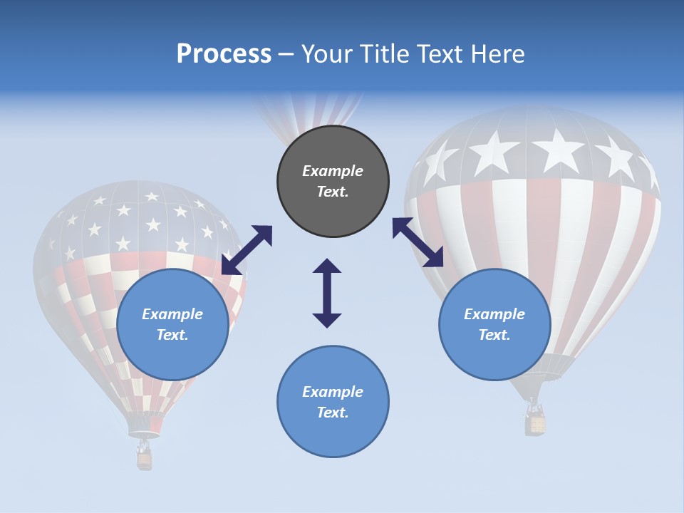Hot Air Balloon American Flag PowerPoint Template