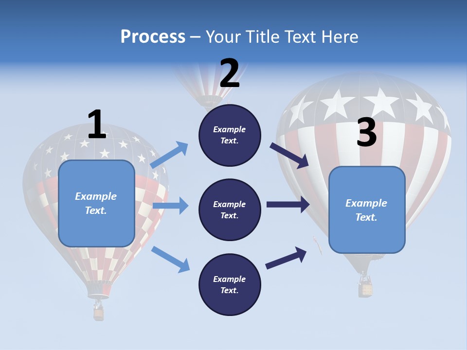 Hot Air Balloon American Flag PowerPoint Template