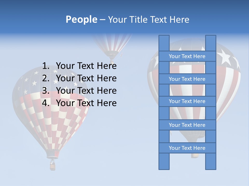 Hot Air Balloon American Flag PowerPoint Template