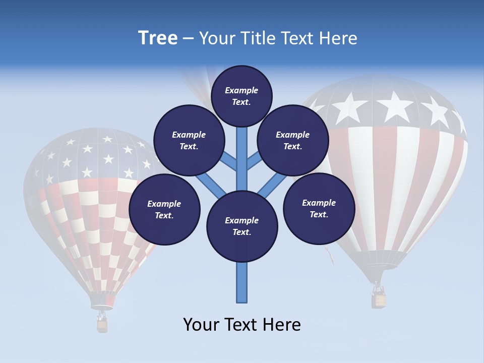 Hot Air Balloon American Flag PowerPoint Template