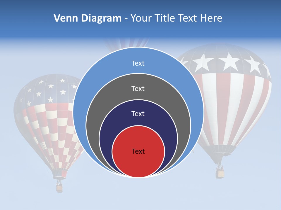 Hot Air Balloon American Flag PowerPoint Template