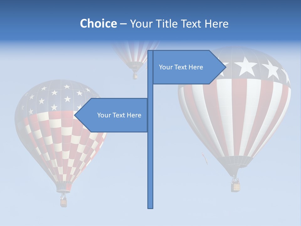 Hot Air Balloon American Flag PowerPoint Template