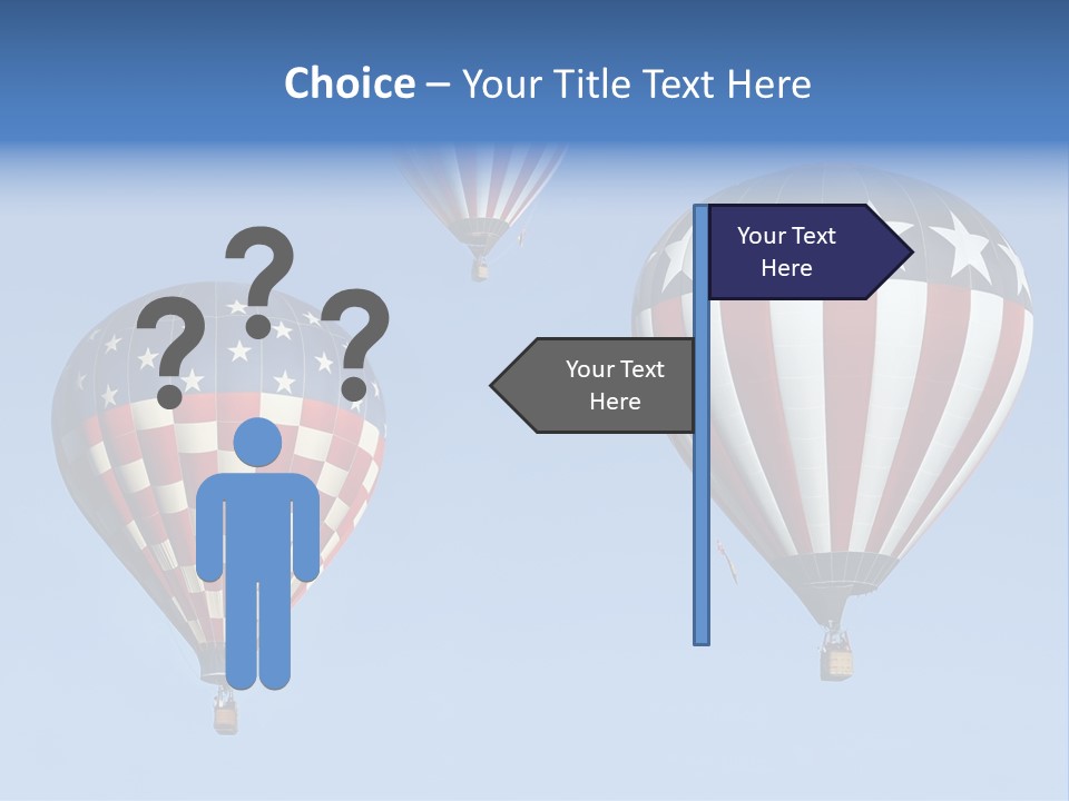 Hot Air Balloon American Flag PowerPoint Template