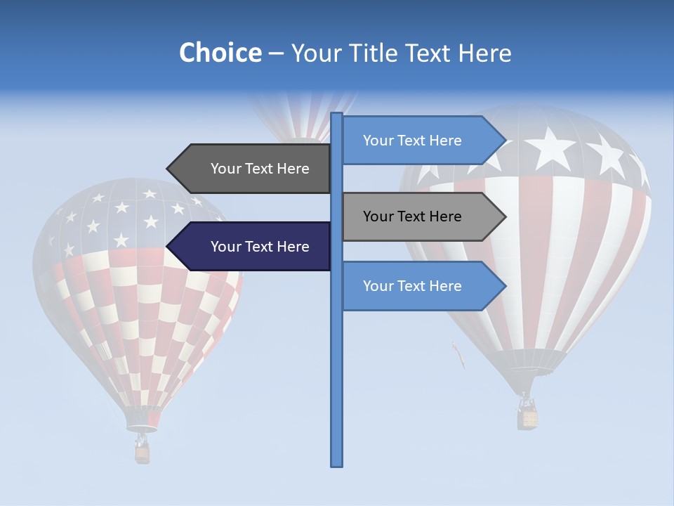 Hot Air Balloon American Flag PowerPoint Template