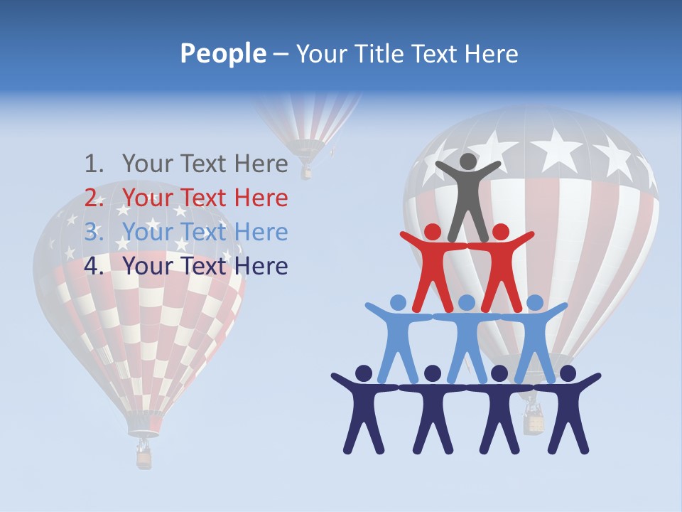 Hot Air Balloon American Flag PowerPoint Template