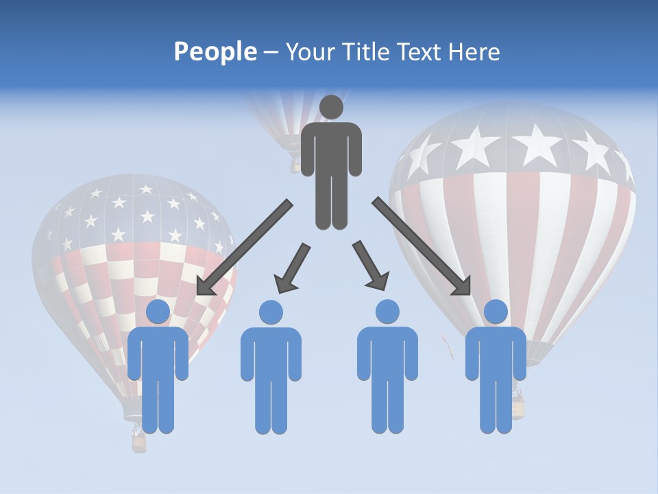 Hot Air Balloon American Flag PowerPoint Template
