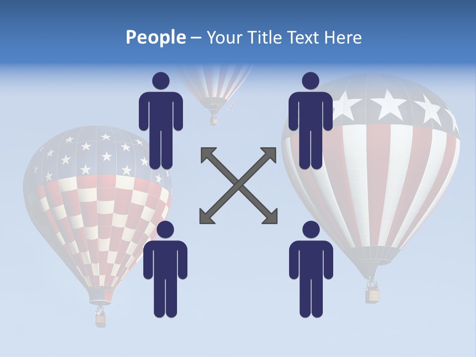 Hot Air Balloon American Flag PowerPoint Template