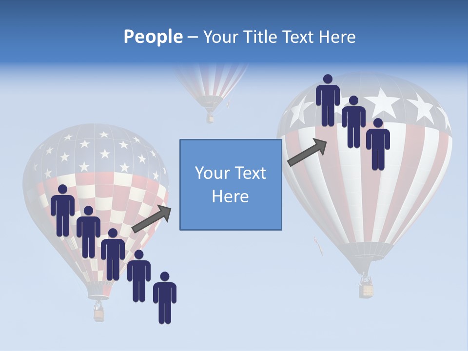 Hot Air Balloon American Flag PowerPoint Template