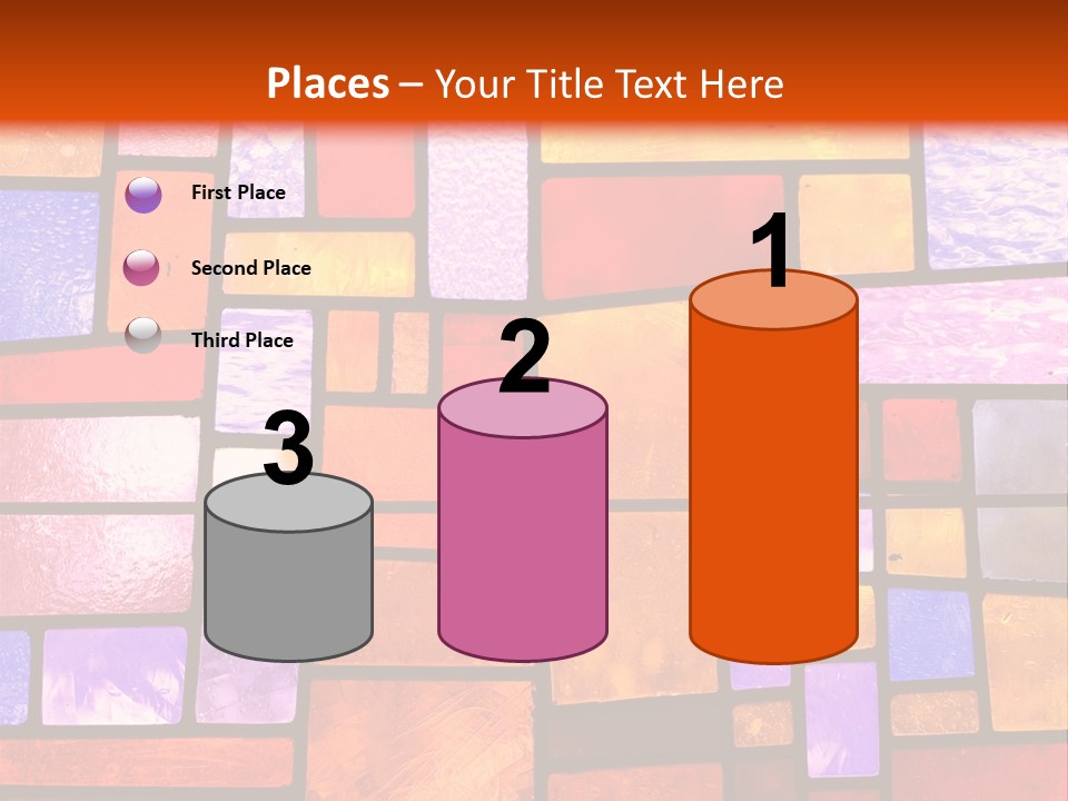 Square Stained Glass PowerPoint Template