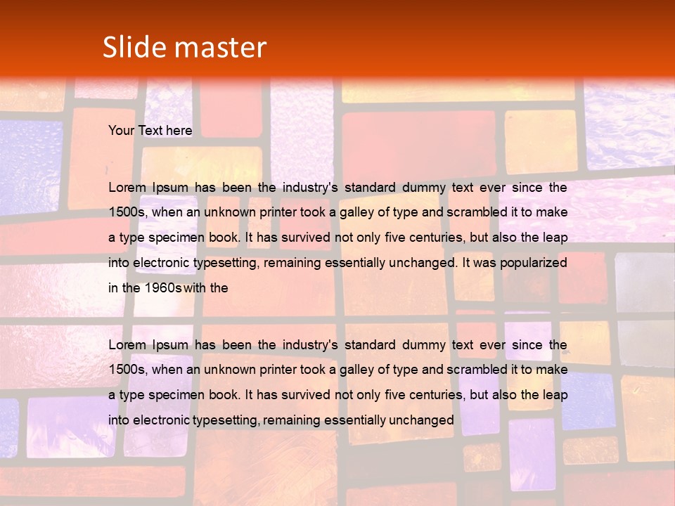 Square Stained Glass PowerPoint Template