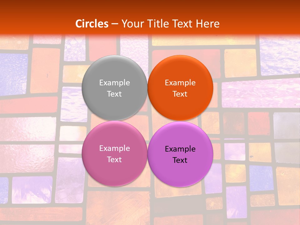 Square Stained Glass PowerPoint Template