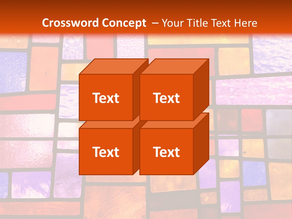 Square Stained Glass PowerPoint Template