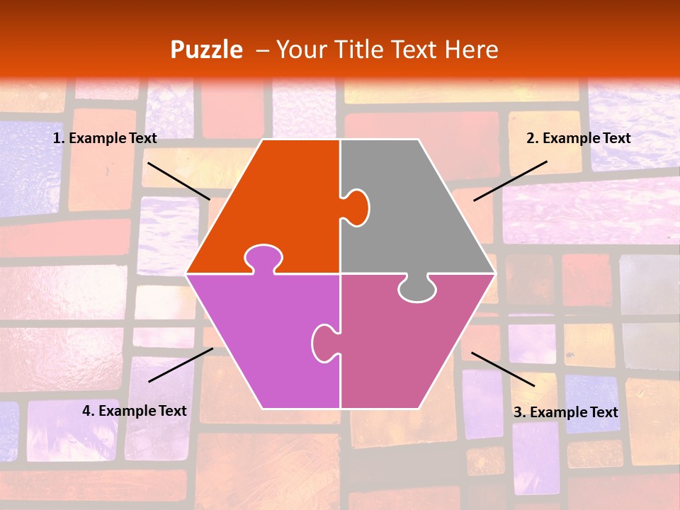 Square Stained Glass PowerPoint Template
