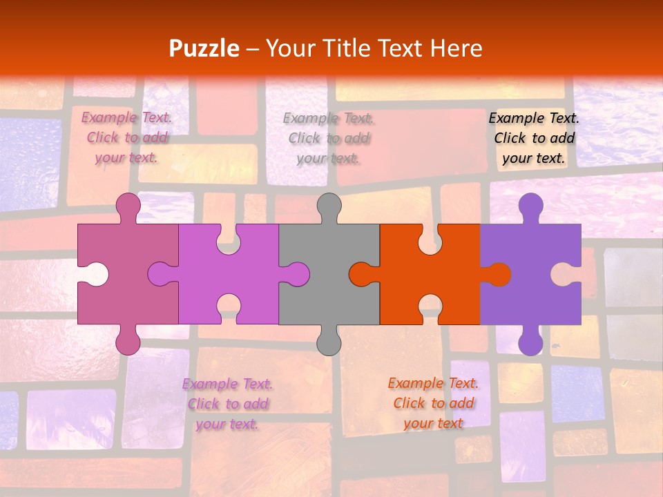 Square Stained Glass PowerPoint Template