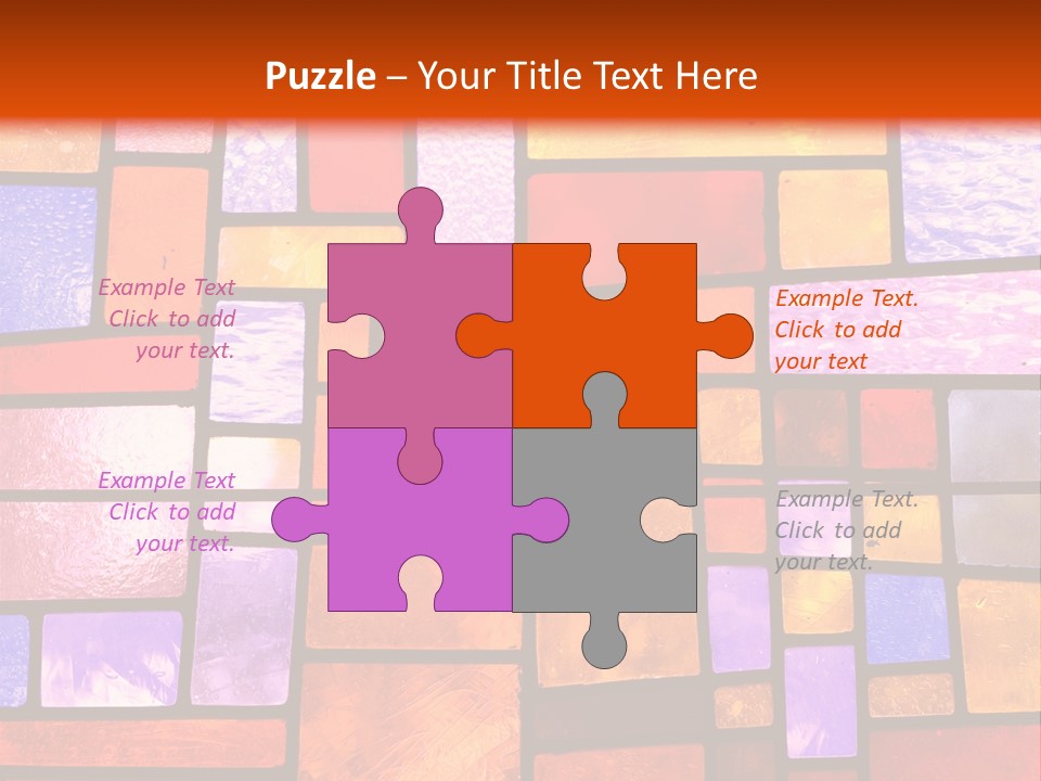 Square Stained Glass PowerPoint Template