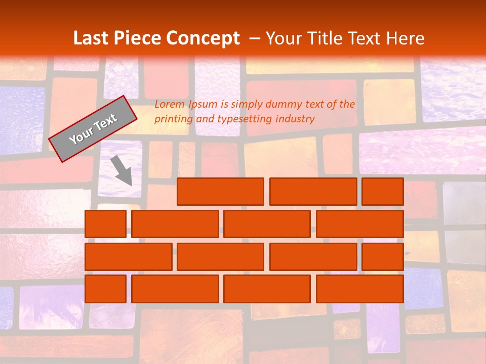 Square Stained Glass PowerPoint Template