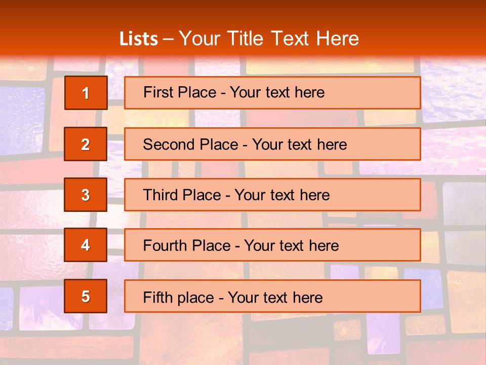 Square Stained Glass PowerPoint Template