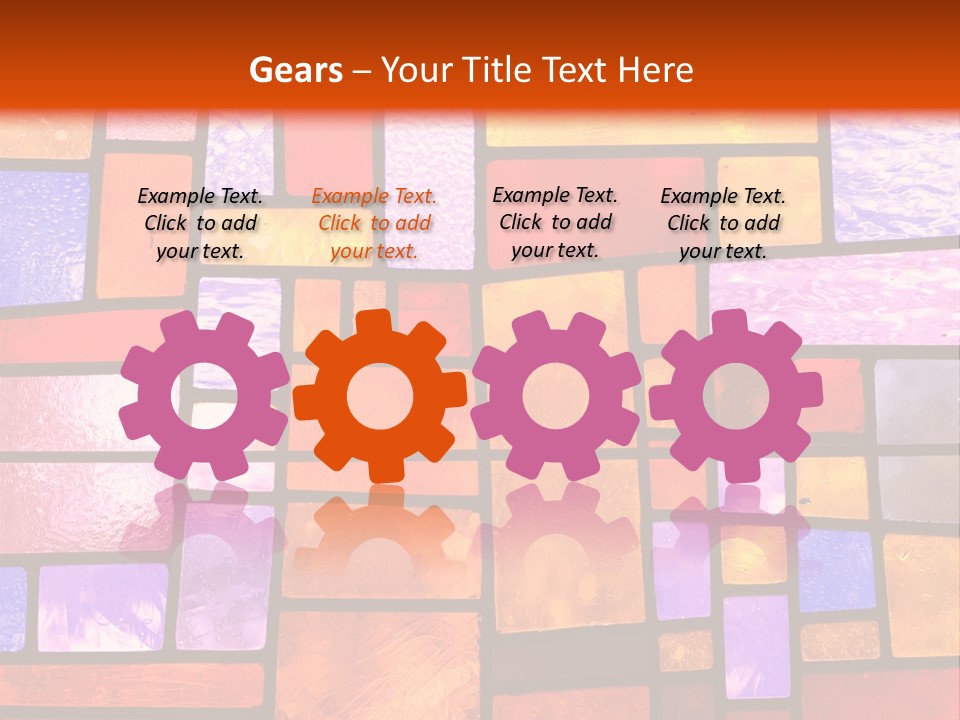 Square Stained Glass PowerPoint Template