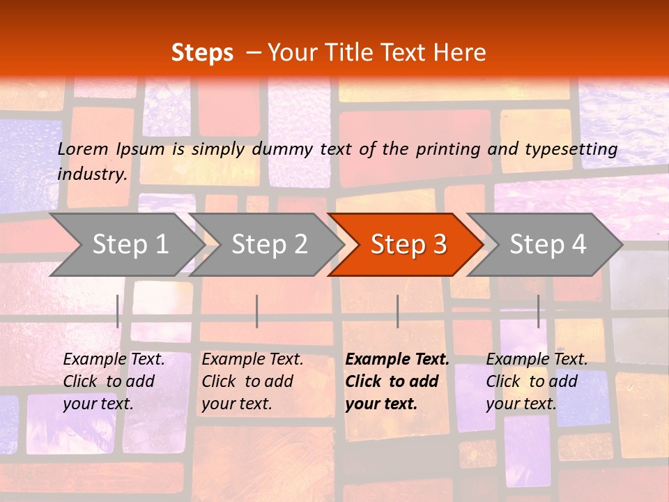 Square Stained Glass PowerPoint Template