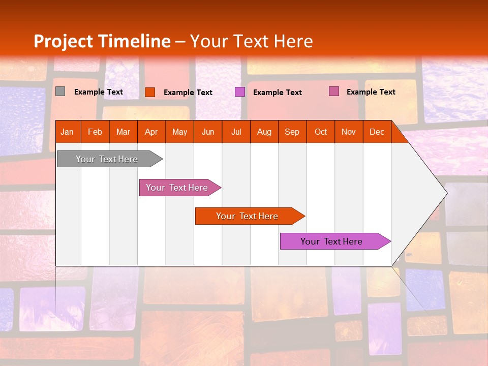 Square Stained Glass PowerPoint Template