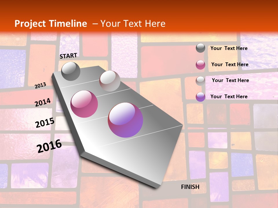 Square Stained Glass PowerPoint Template