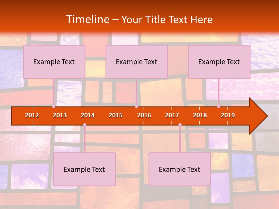 Square Stained Glass PowerPoint Template