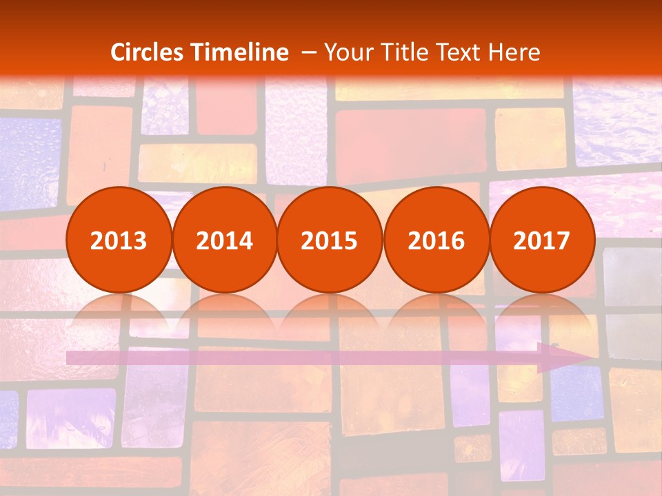 Square Stained Glass PowerPoint Template