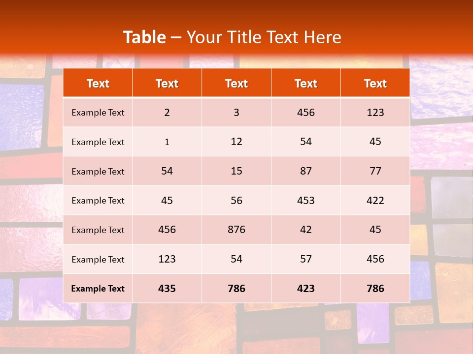 Square Stained Glass PowerPoint Template