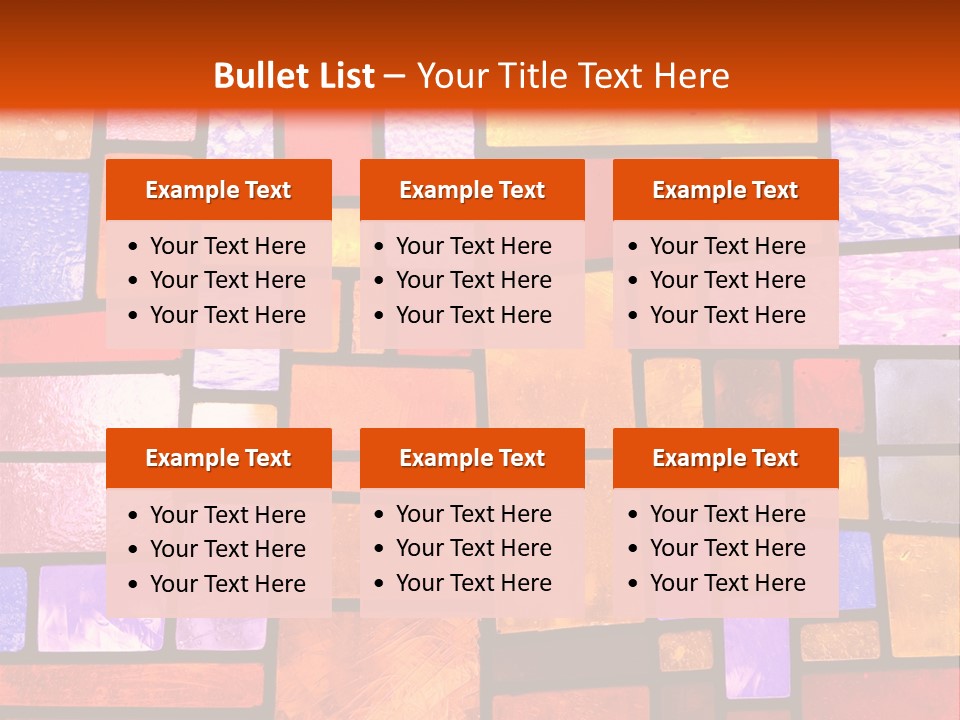Square Stained Glass PowerPoint Template