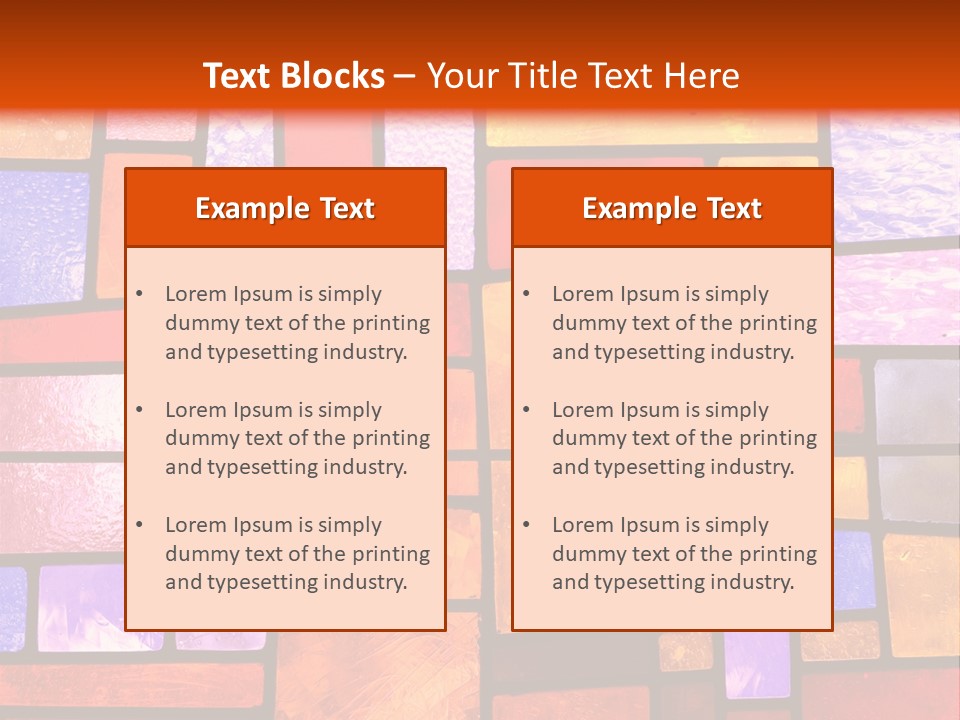 Square Stained Glass PowerPoint Template