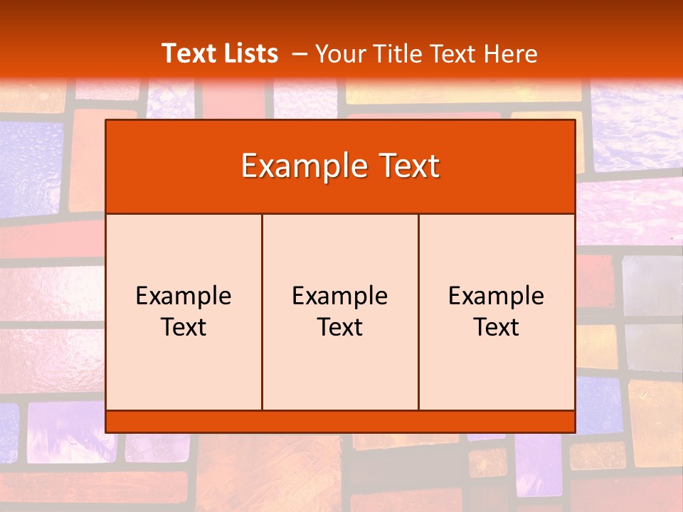 Square Stained Glass PowerPoint Template