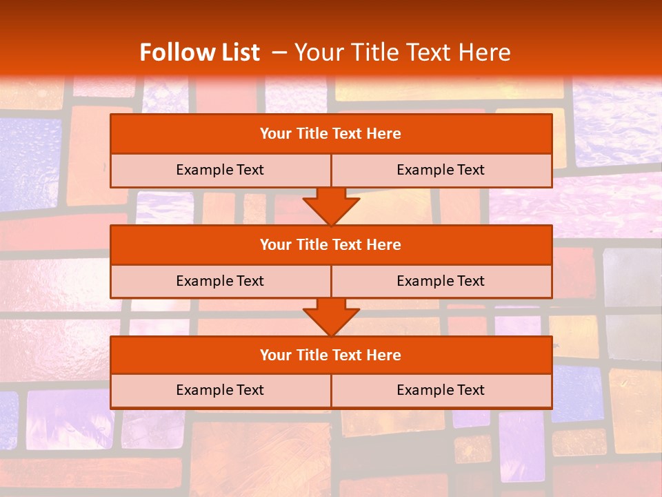 Square Stained Glass PowerPoint Template