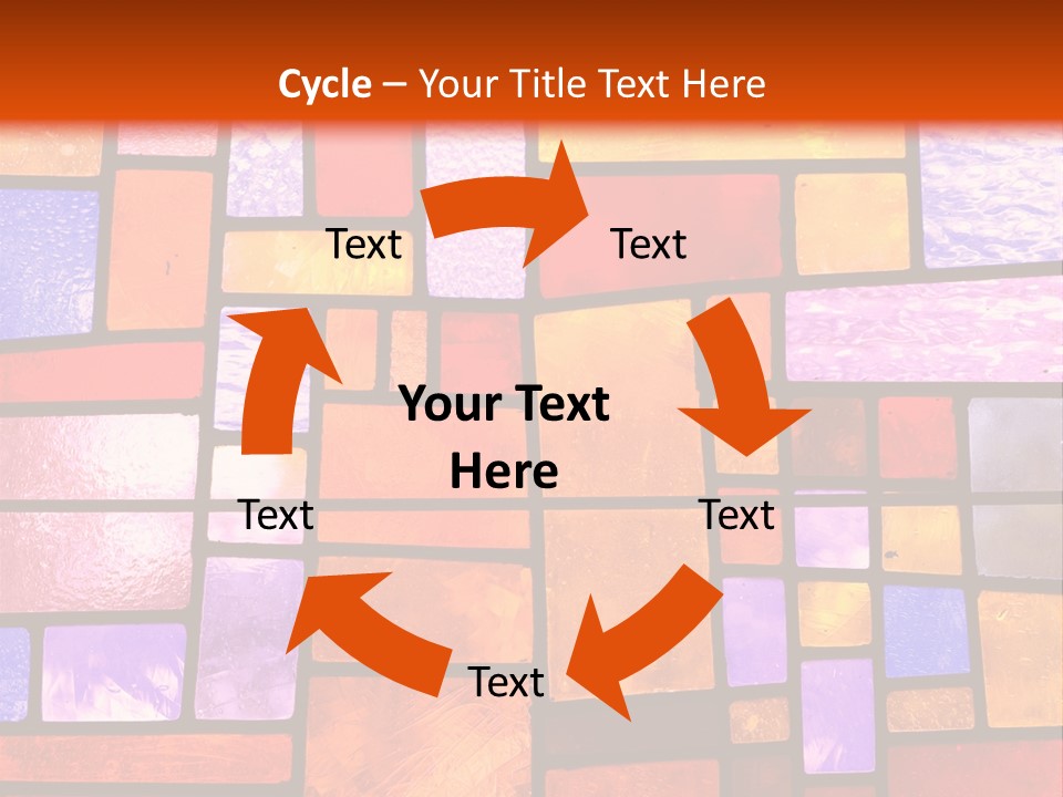 Square Stained Glass PowerPoint Template