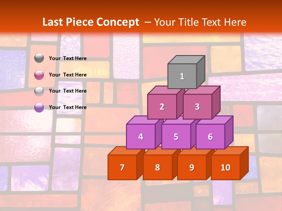 Square Stained Glass PowerPoint Template