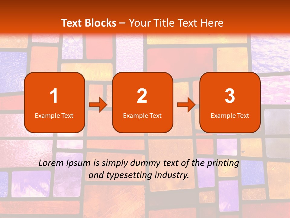 Square Stained Glass PowerPoint Template