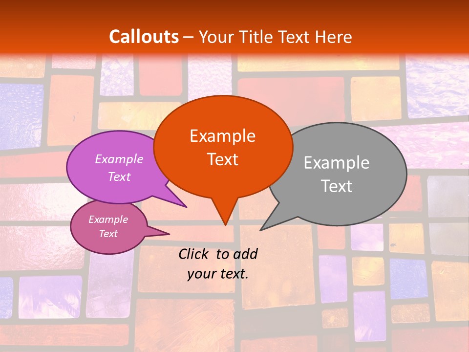 Square Stained Glass PowerPoint Template