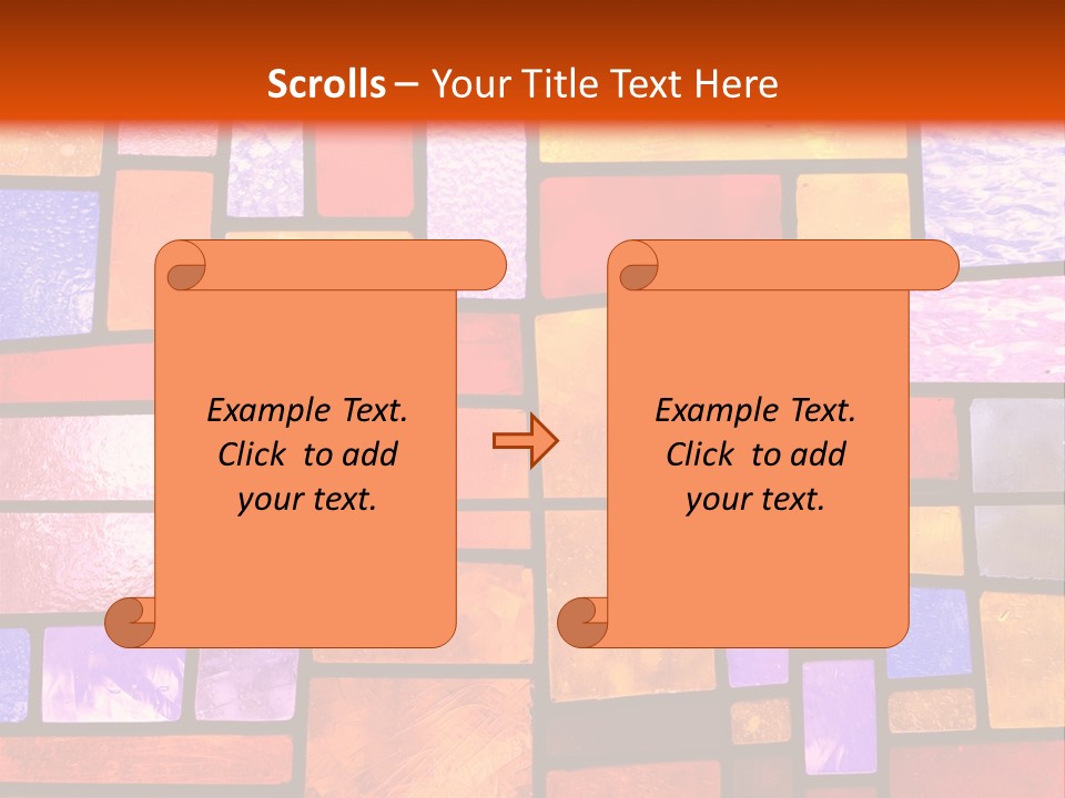 Square Stained Glass PowerPoint Template
