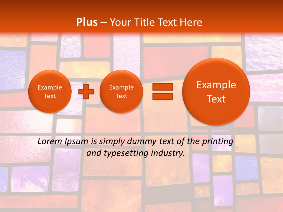 Square Stained Glass PowerPoint Template