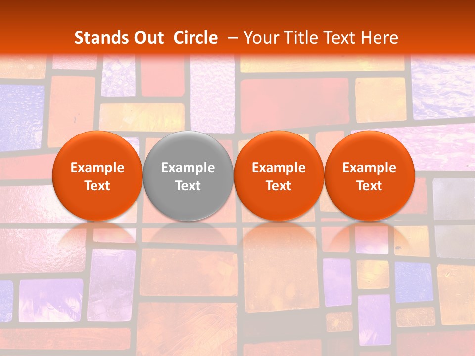 Square Stained Glass PowerPoint Template