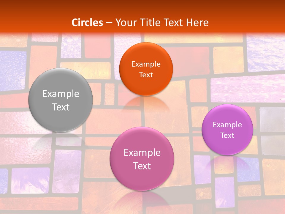 Square Stained Glass PowerPoint Template