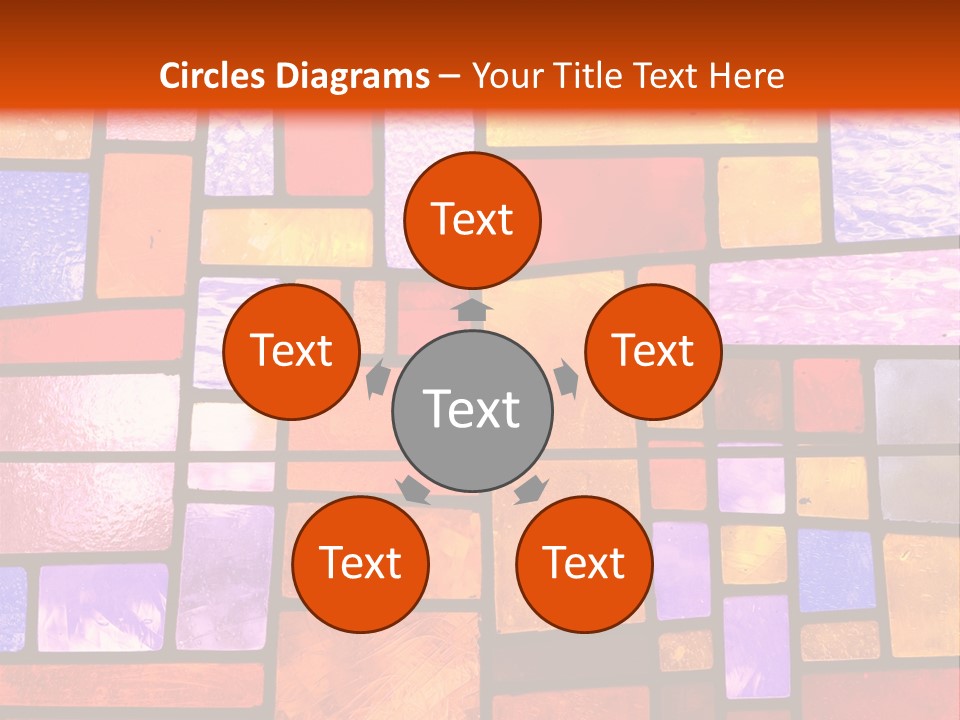 Square Stained Glass PowerPoint Template