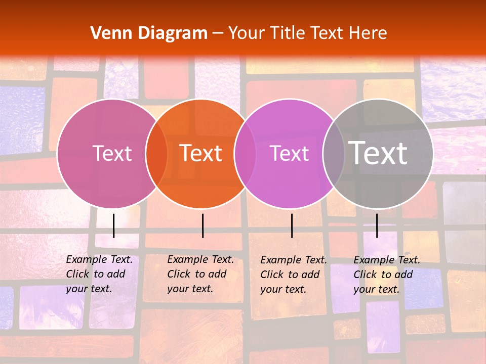 Square Stained Glass PowerPoint Template