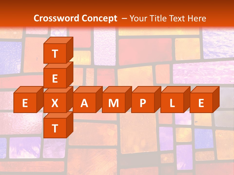 Square Stained Glass PowerPoint Template