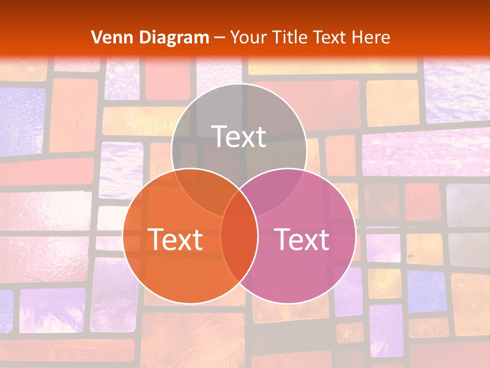 Square Stained Glass PowerPoint Template