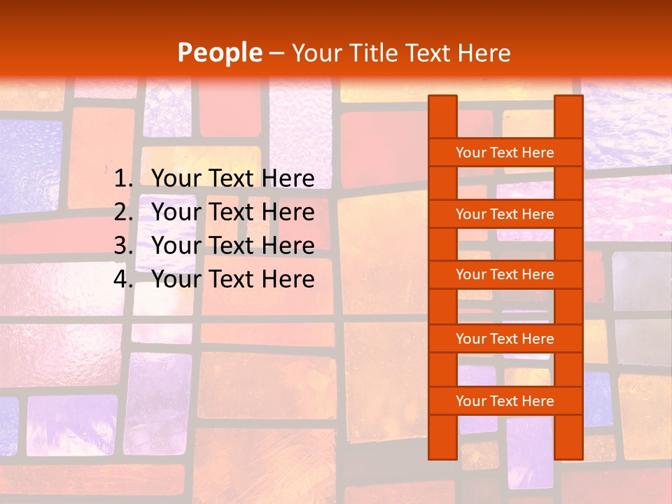 Square Stained Glass PowerPoint Template